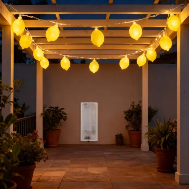 arti casa Lichtslinger Citroen - 10 Lampjes - LED Verlichting - Werkt op 2xAA Batterijen - Verlichte Lengte 200 cm - Voor Binnen Gebruik - Sfeervolle Decoratie - Kleur Geel