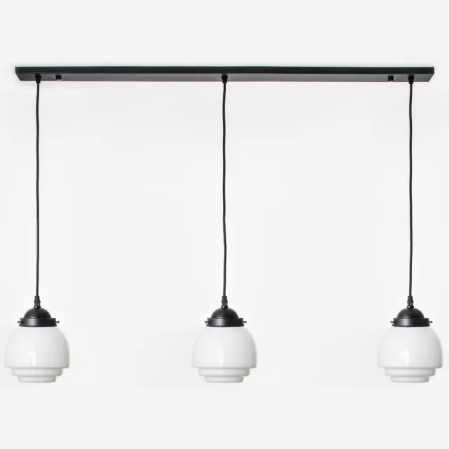 Coloured by Art 3 x Gispen Vlak lampen aan plafondbalk Moonlight - Art Deco Trade Wit