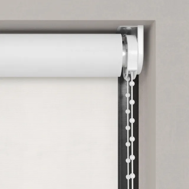 Dutchblinds Rolgordijn - verduisterend - Off White - 115x190cm - Raamdecoratie op maat
