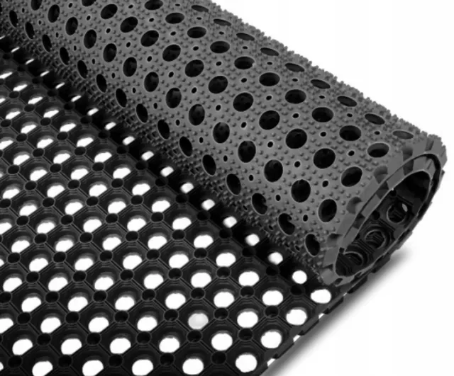 ML Stevige Rubberen Mat voor de Entree - 80x120 cm Zwart