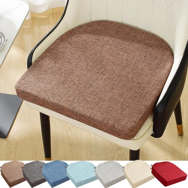 KZQ Donkerbruin Antislip Eetkamerstoelkussen 45x45 cm met Sierlijke Strik, Zacht Verdikt Stoelkussen voor Keuken en Eetkamer, Comfortabel Stoelzitkussen met Anti-Glip Onderlaag voor Stijlvol Interieur Donkere koffie