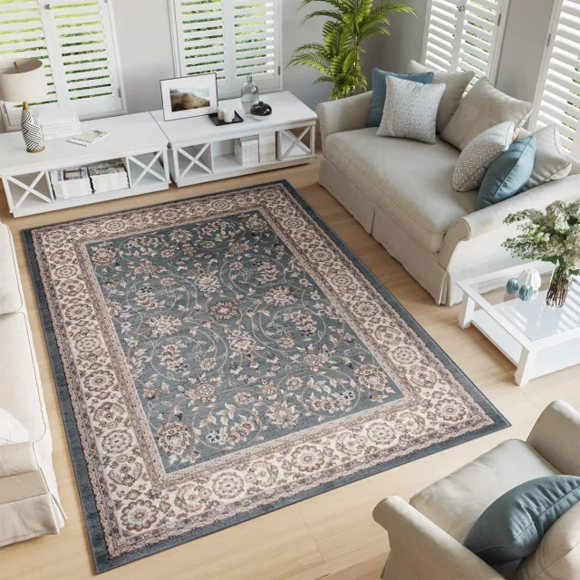 Tapiso Colorado Vloerkleed Grijs Modern Gebloemd Tapijt