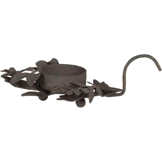 Clayre & Eef Theelichthouder 13x9x3 cm Bruin IJzer