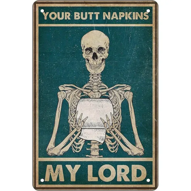Livano Your Butt Napkins My Lord - Are You Pooping Skelet - Have A Nice Poop - Poster - Grappige Poster - 20x30cm