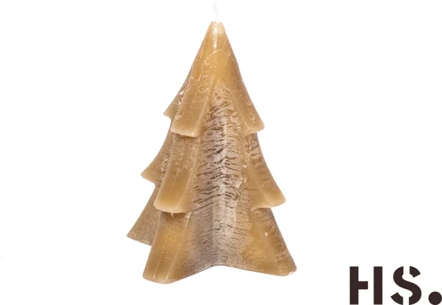 Home Society Kerstboomkaarsjes - Taupe -Middel - Set van 12 stuks