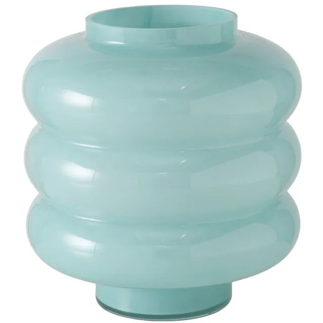 Boltze Home Vaas Milaan Turqoise - Glas -Boltze 23 cm