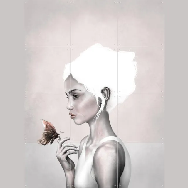 IXXI All White, Erik Andreas - 60 x 80 cm - Grote wanddecoratie en posters - Illustraties, Digitale Kunst, Slaapkamer, Woonkamer, Mensen, Portretten Pastel kleuren / Lichte tinten / Monochroom / Wit