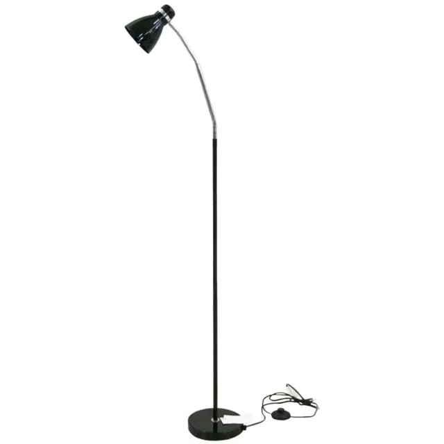 Gerimport Vloerlamp - staand - zwart - 140 cm - op voet - leeslamp / sfeerverlichting