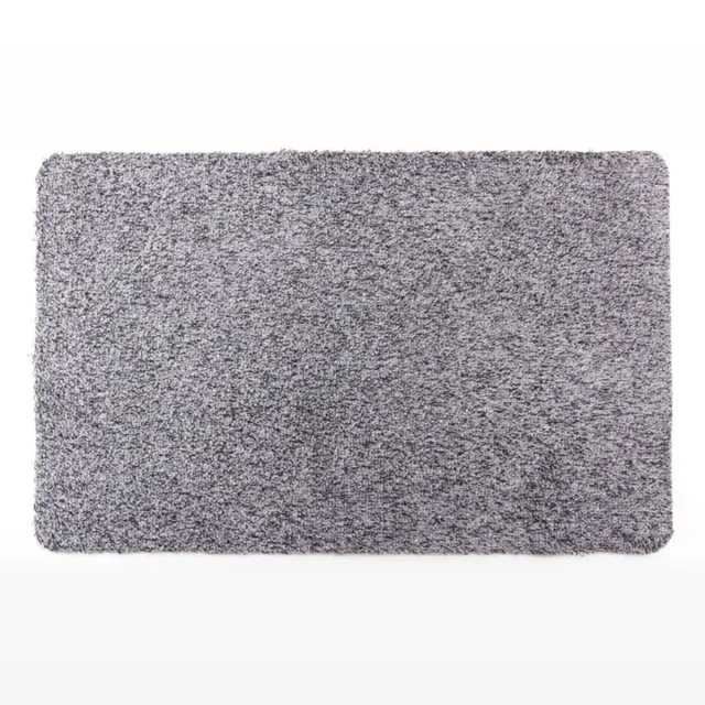 123deurmatten.nl Weekmakervrije droogloopmat - Grijs - 60x100cm - 100% katoen - Anti-slip deurmat - Wasbaar - Schoonloopmat - Deurmat binnen