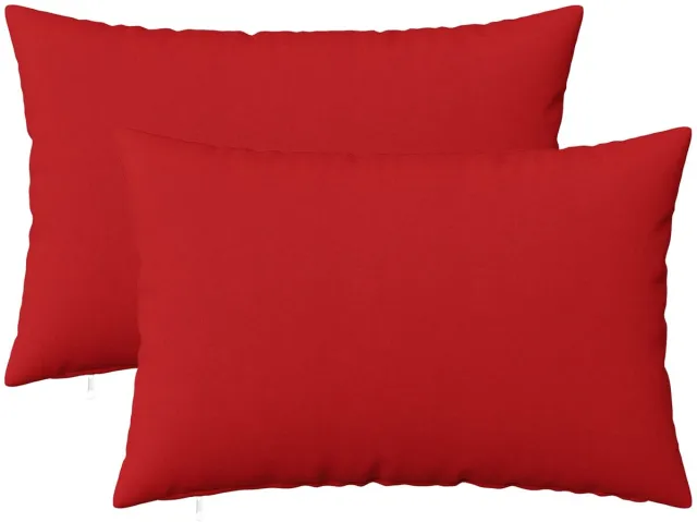 vidaXL Dekenkussen - 2 - st - HEERLEN - Rood - 40 - x - 60 - cm - Stof