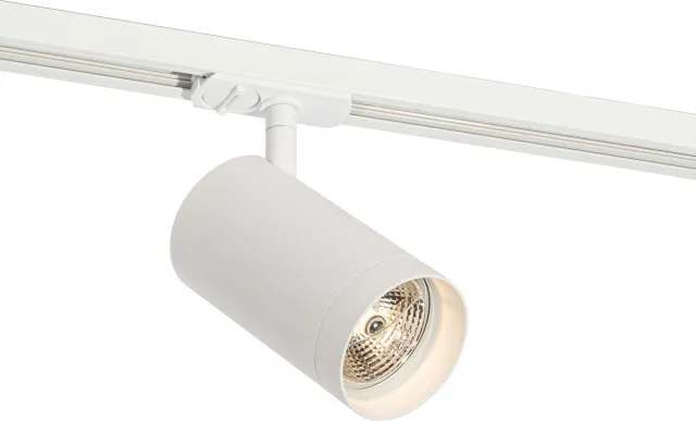 QAZQA jeana luxe - Moderne Spot railsysteem verlichting, railverlichting geschikt voor led - 1 lichts - Ø 7.6 cm - Wit - Woonkamer | Slaapkamer | Keuken Wit - 1 lichts