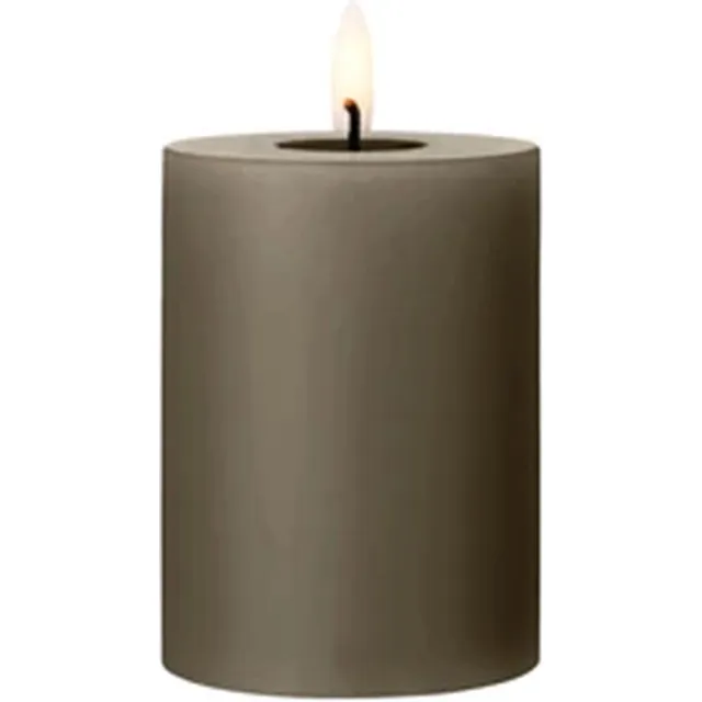 Ester & Erik Led Pillar kaars H10cm caviar Grijs