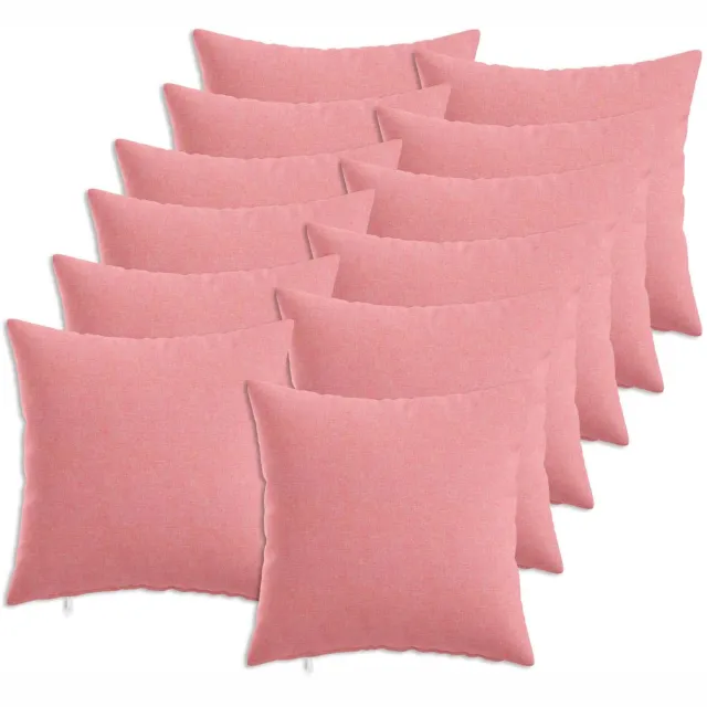 vidaXL Dekenkussen - 12 - st - HEERLEN - Roze - 50 - x - 50 - cm - Stof