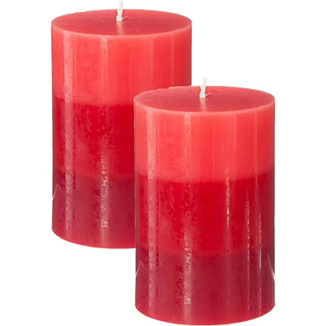 Atmosphera Geurkaars Nina - 2x stuks - Rood fruit - 45 branduren - 7 x 10 cm
