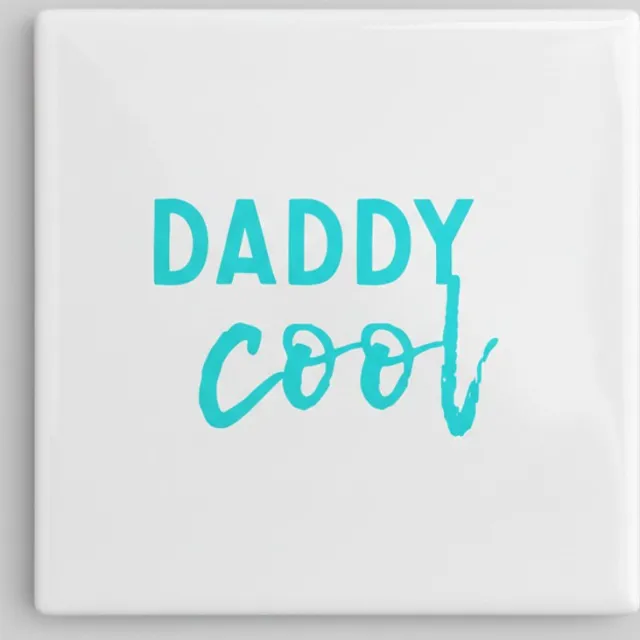 Nevolis Daddy Cool Tekst Decoratieve Tegel 15×15 cm – Leuke Cadeautegel voor Vader, Huis & Kantoor Decor Multi Color