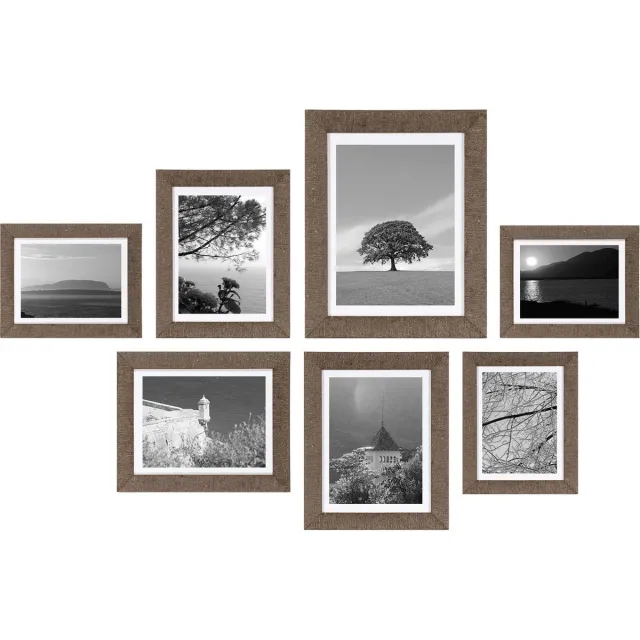 Henzo Fotolijst - Henzo - Driftwood - Fotowand - 7 lijsten - Bruin