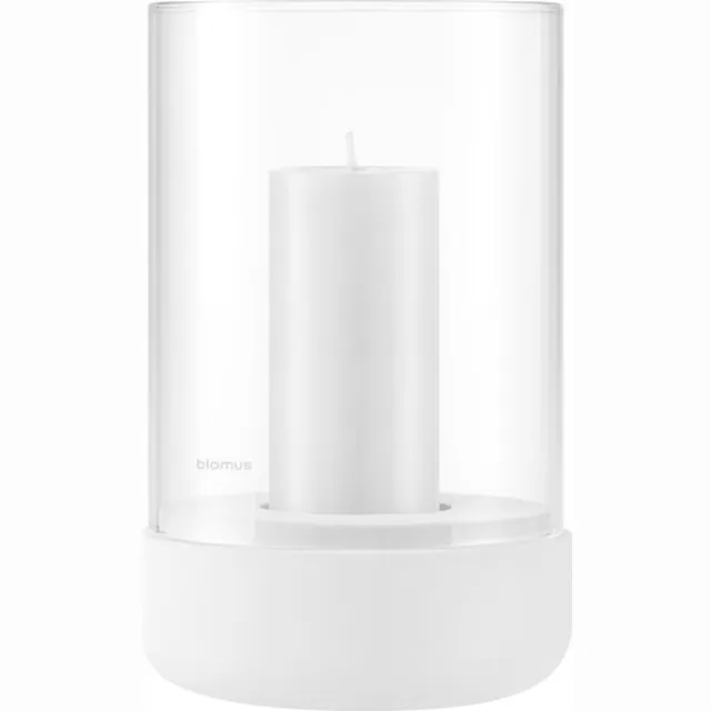 Blomus CALMA Windlicht - H 20 cm, Ø 12 cm (M) - Lily White