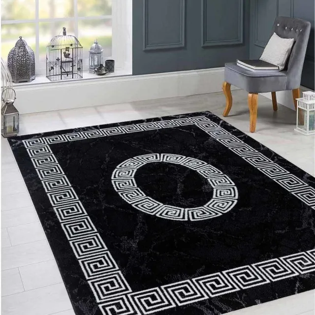flycarpets Marlon Laagpolig Vloerkleed Modern - Zwart - 280x370 cm