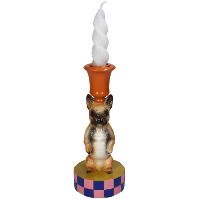 Hond Kandelaar Hond Polyresin Multi 8x8x19cm