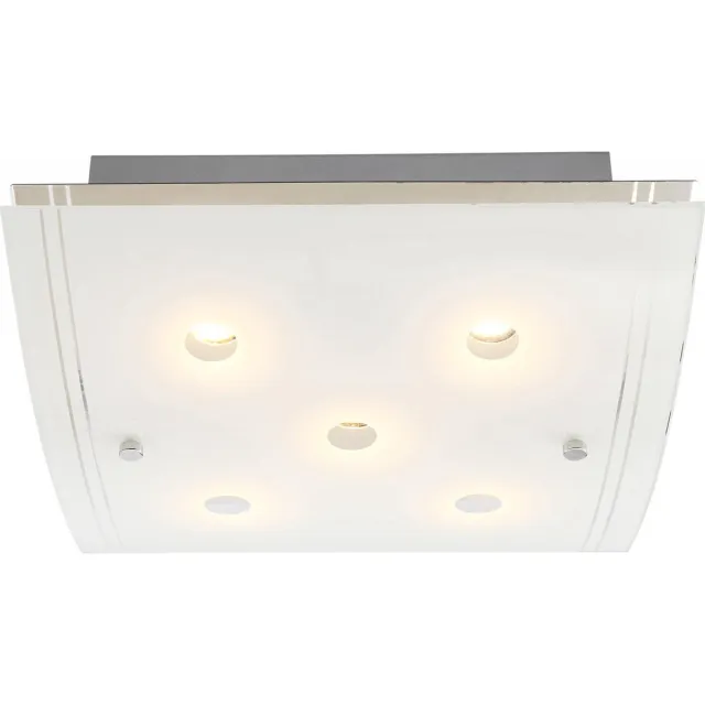Globo Lighting Plafondlamp Globo Kadira LED - Chroom/Glas - 5 lichts