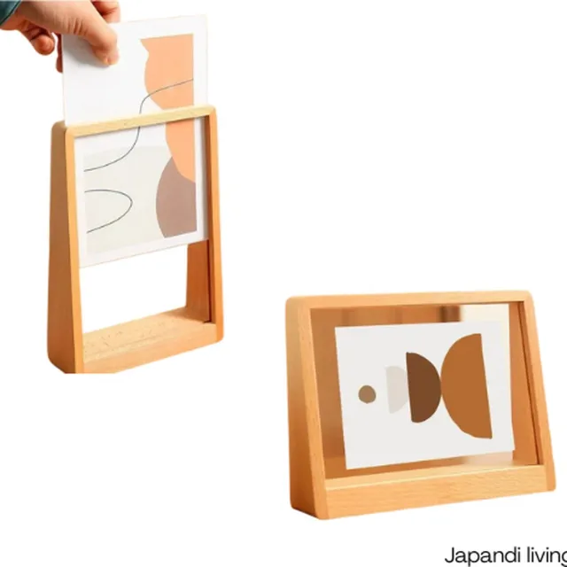 Calmáe Japandi Living - Fotolijst - Fotolijsten - Fotolijstjes - Houten - Fotolijstje - Wabi sabi stijl - Modern - Minimalistisch - Hout Houtkleur