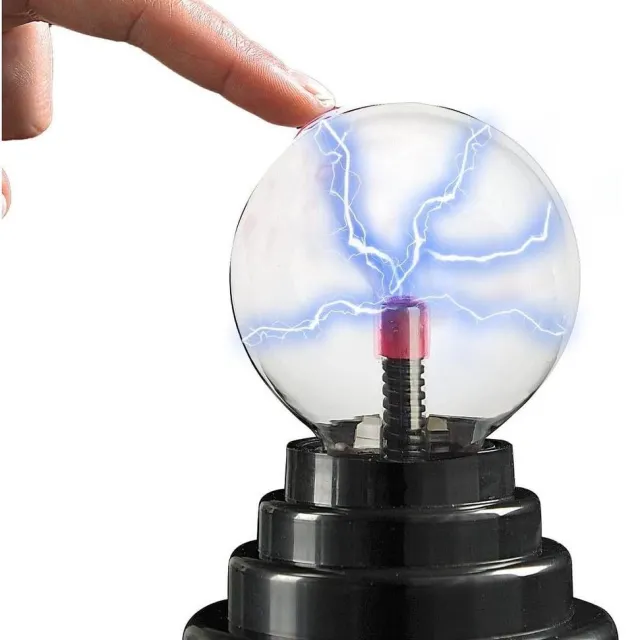 RFWR Mini Plasma Lamp met USB en Batterij | Compacte Plasmabal 14 cm Hoog zwart