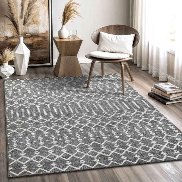 Muratap Boho Nomade Laagpolig Vloerkleed Grijs- 200x290 CM