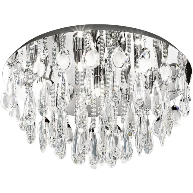 EGLO Calaonda Plafondlamp - G9 - RVS|Glas - Chroom