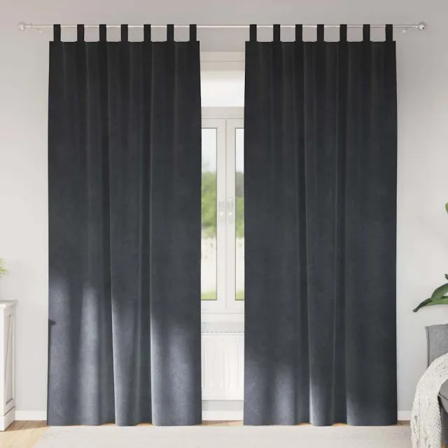vidaXL Gordijnen 2 st Lichtgrijs 140 x 225 cm fluweel