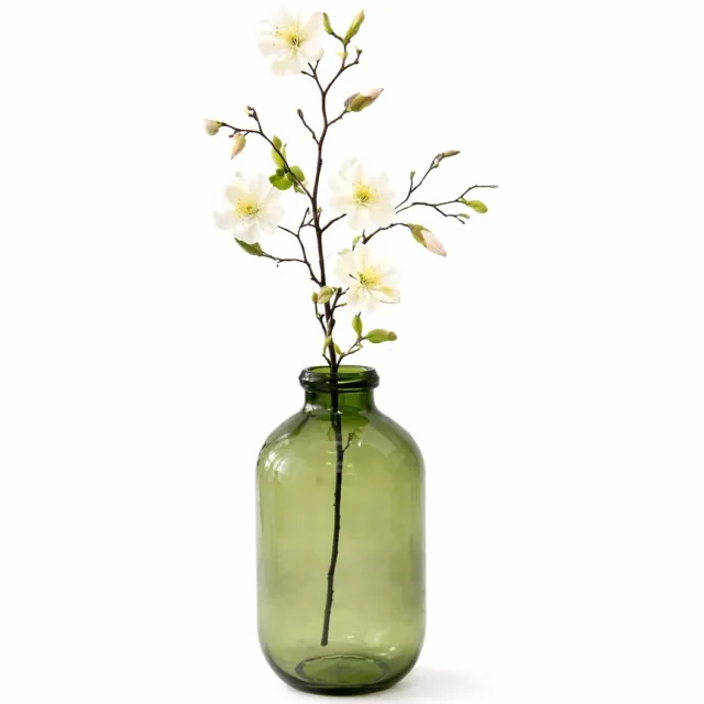 Bloemenjunkie Kunstbloem - Zijden Bloem - Magnolia - 70cm hoog - Wit - Lente - voorjaar - Nepbloemen