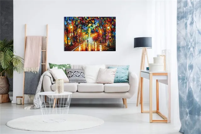Ibenzoa Abstract olieverfschilderij op canvas voor sfeervolle huisdecoratie, 91x61 cm Afscheid van woede
