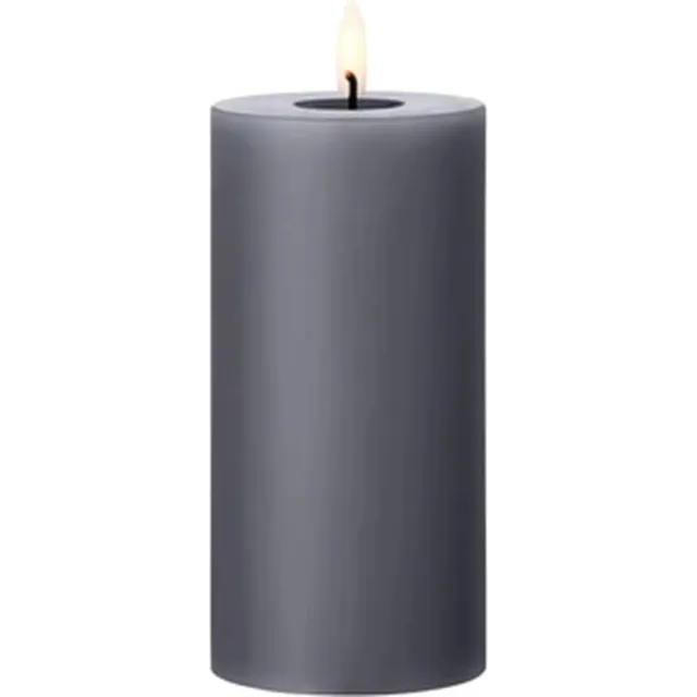 Ester & Erik Led Pillar kaars H15cm dark slate Grijs