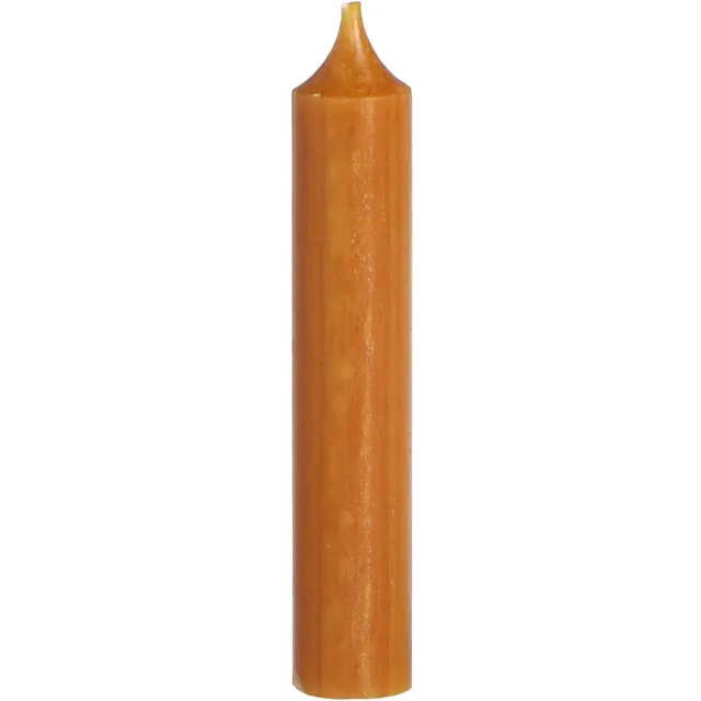 Viana Taper kaarsen korte waskaars in karamel 21x110mm 6 st, 6 Stück Bruin