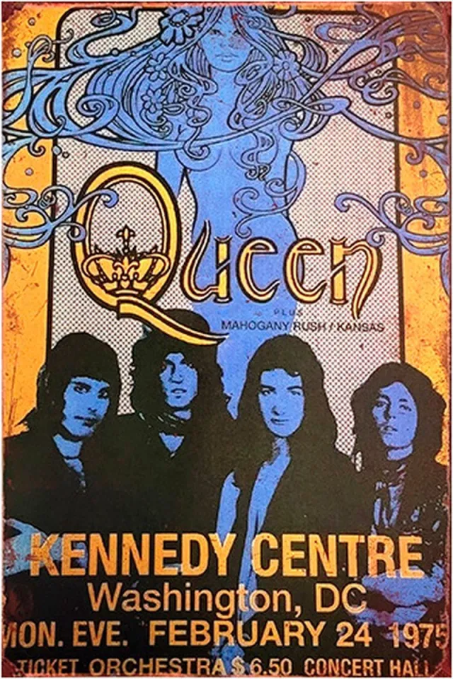 Signs-USA Concert Sign - metaal - Queen - Kennedy Centre - 20 x 30 cm