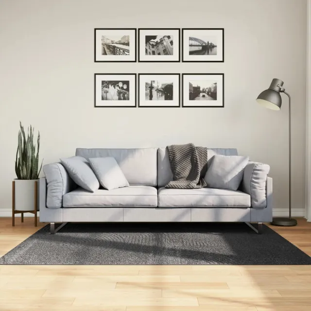 vidaXL Vloerkleed IZA laagpolig Scandinavisch 120x170 cm antraciet, foto 2