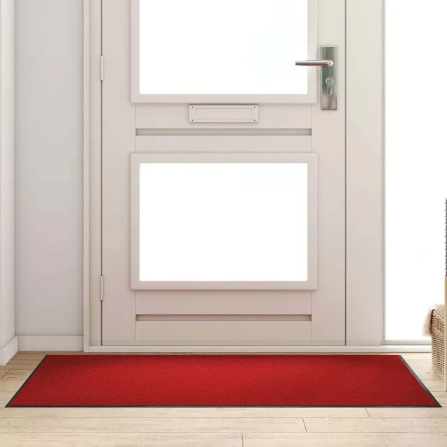 vidaXL Deurmat Rood en Zwart 90 x 150 cm 100% Polyamide