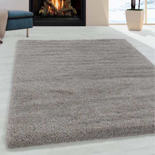 flycarpets Luna Vloerkleed - 140x200cm - Beige - Hoogpolig
