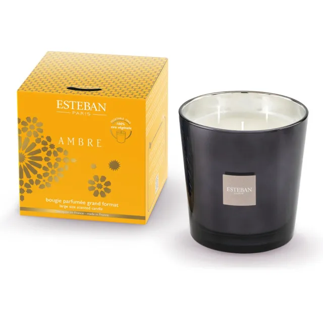Esteban Classic Ambre Geurkaars 450gr Antraciet