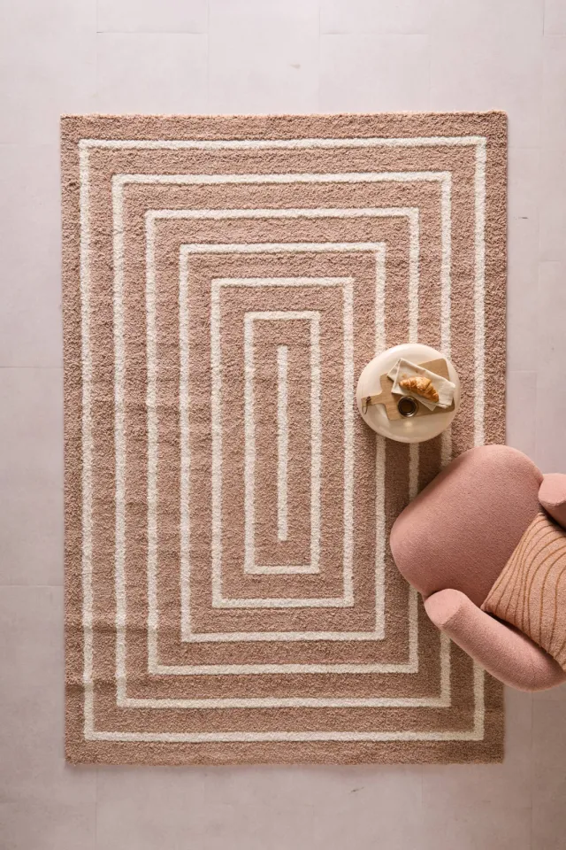 NOUS Living vloerkleed off white oudroze, foto 2