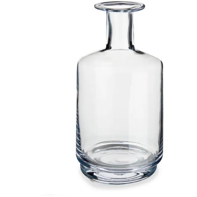 Giftdecor Bloemenvaas - flessenhals vorm - glas - D17 x H28 cm - transparant - decoratief - geschikt voor bloemen