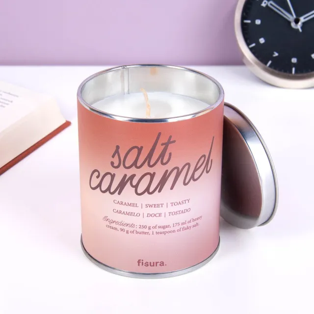 Fisura Salted caramel geurkaars van Fisura oranje