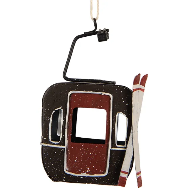 Clayre & Eef Kersthanger 7x5x12 cm Grijs Metaal