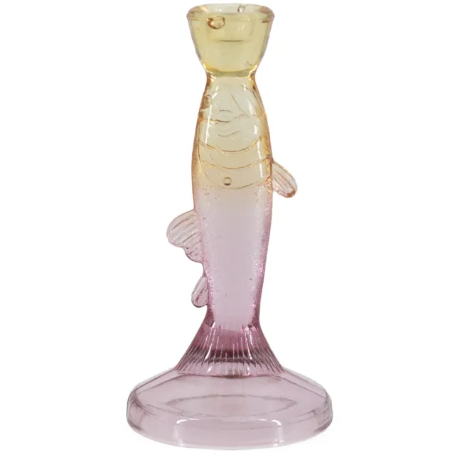 homebound by ky Glazen kaarsenstandaard vis two-toned Multi