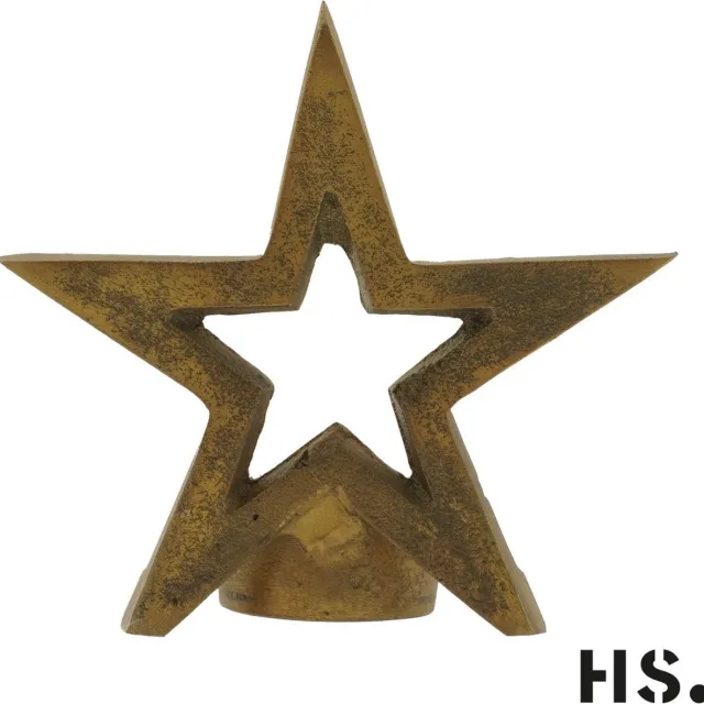 Home Society Candleholder - Pelly - Kerstster - Goudkleurig