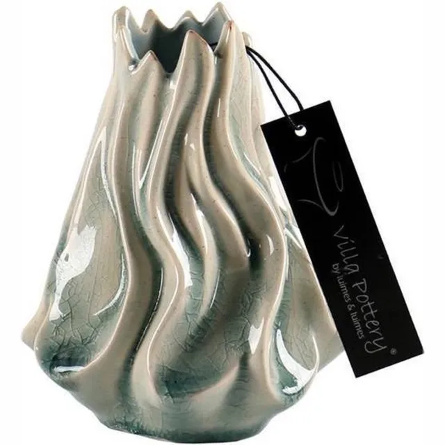 Villa Pottery Blauw Vaas Tortile 10x13