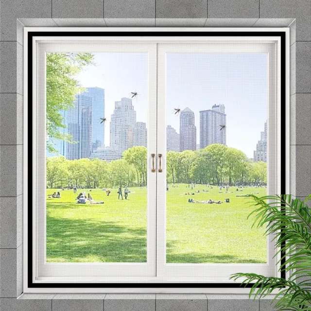 VHV Veiligheidsnet voor Katten - Zelfklevend Raamhor 130 x 150 cm - Transparant Muggennet - Zonder Boren - Voor Ramen Zwart