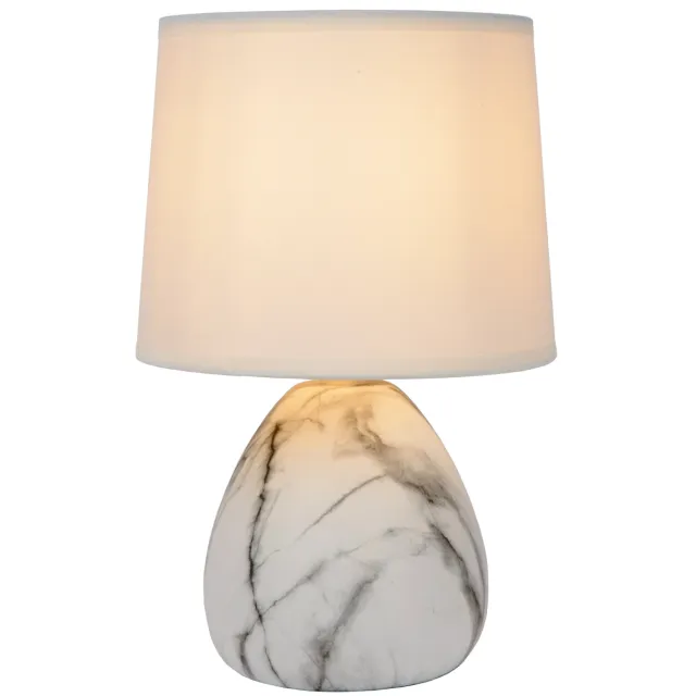 Lucide MARMO - Tafellamp - Ø 16 cm - 1xE14 - Wit