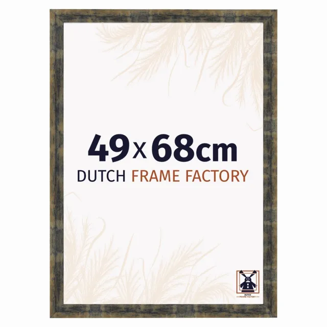 Dutch Frame Factory Fotolijst 49x68 cm - MDF - Blauw Goud Gemeleerd - Praag
