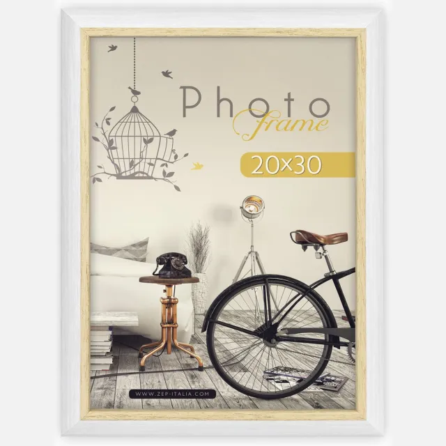 Zep Kunststof Fotolijst Corby Wit voor foto 13x18 - RL57W