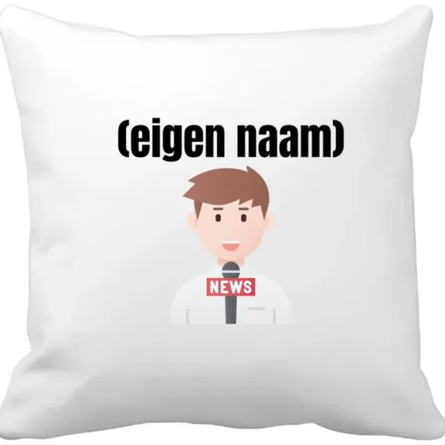Akyol journalist met eigen naam Kussen hoes - Journalist - mensen die werken als journalist - collega's - verjaardag - afscheidscadeau - geschenk - kado - 40 bij 40 cm Multicolor